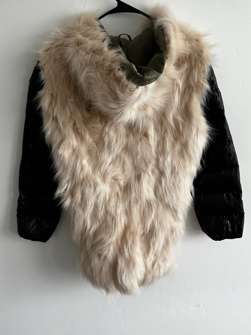OZLANA Raccoon Fur Convertible Detachable Sleeve Vest Coat Jacket - Small - Picture 8 of 11
